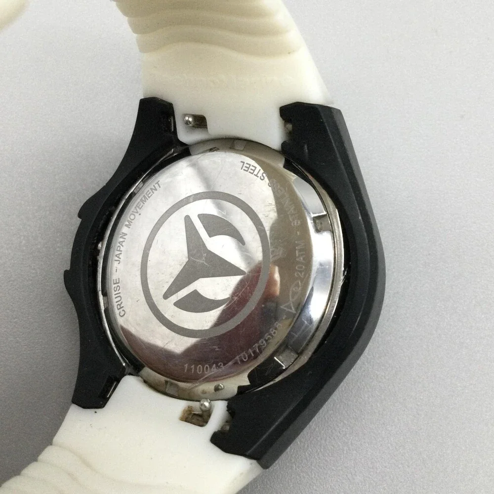 TechnoMarine Cruise Mens Watch 43mm White Strap Chronograph 200m New Battery